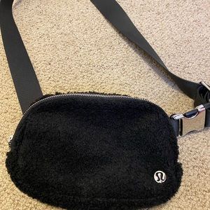 Lululemon Black Everywhere Fleece Belt Bag